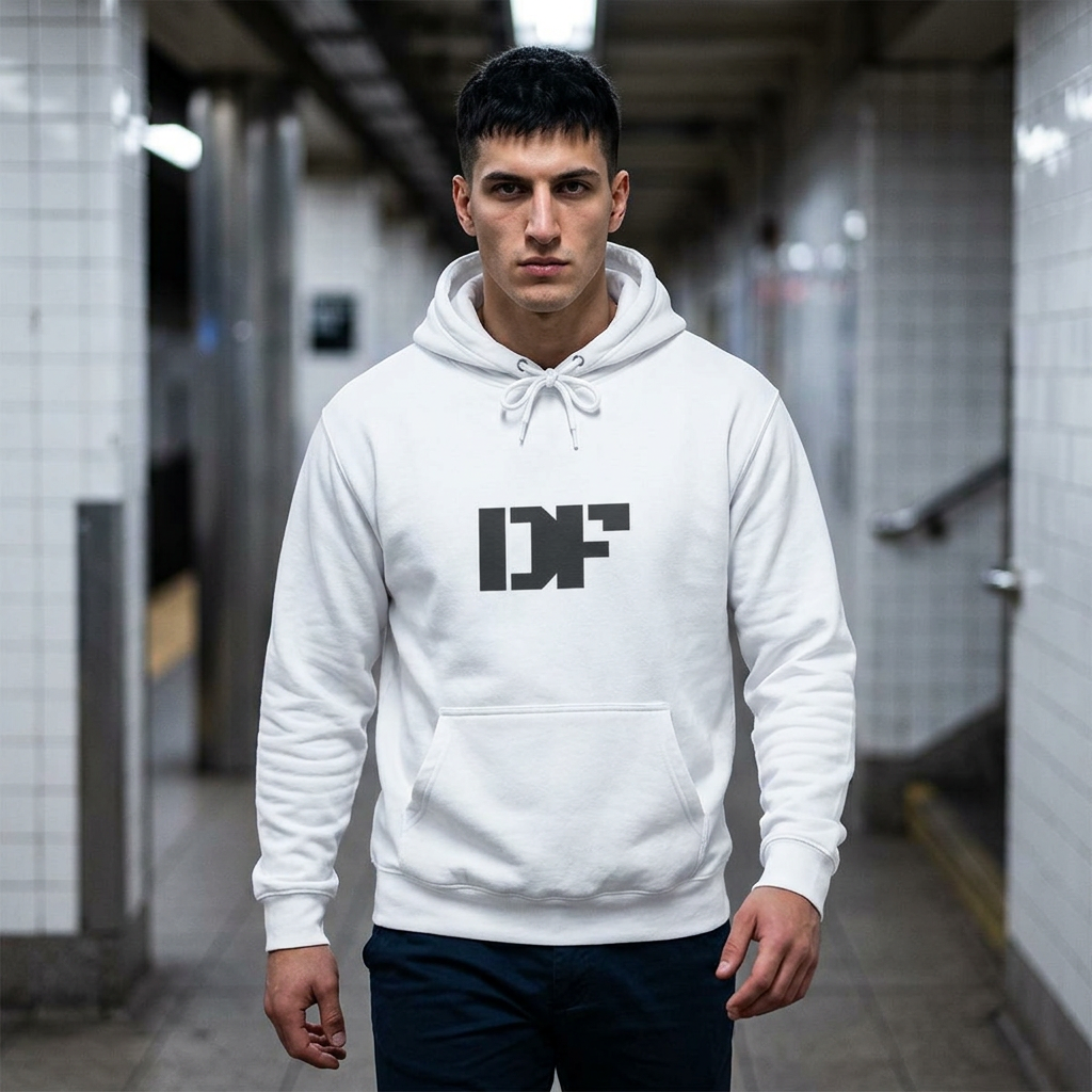 DF Core Hoodie – White Edition